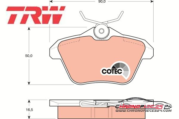 Achat de TRW GDB1147 Kit de plaquettes de frein, frein à disque pas chères