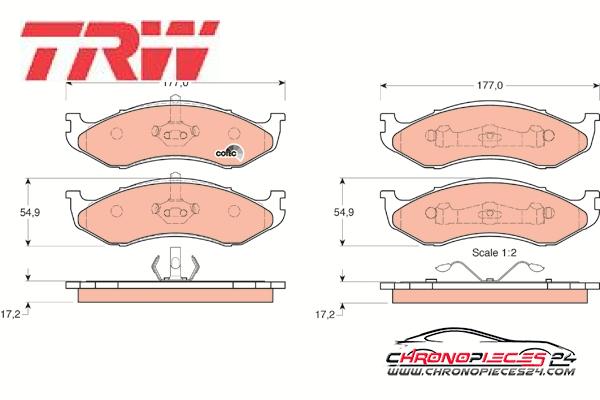 Achat de TRW GDB1153 Kit de plaquettes de frein, frein à disque pas chères