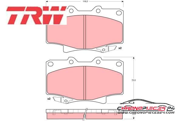 Achat de TRW GDB1154 Kit de plaquettes de frein, frein à disque pas chères