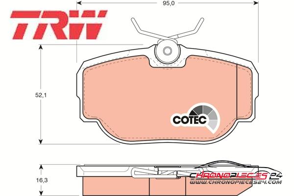 Achat de TRW GDB1155 Kit de plaquettes de frein, frein à disque pas chères