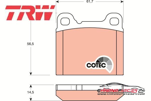 Achat de TRW GDB1160 Kit de plaquettes de frein, frein à disque pas chères