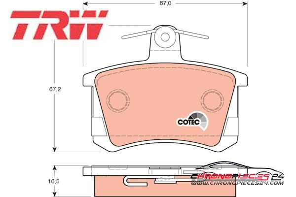 Achat de TRW GDB1163 Kit de plaquettes de frein, frein à disque pas chères