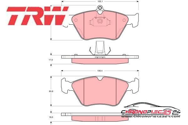 Achat de TRW GDB1166 Kit de plaquettes de frein, frein à disque pas chères