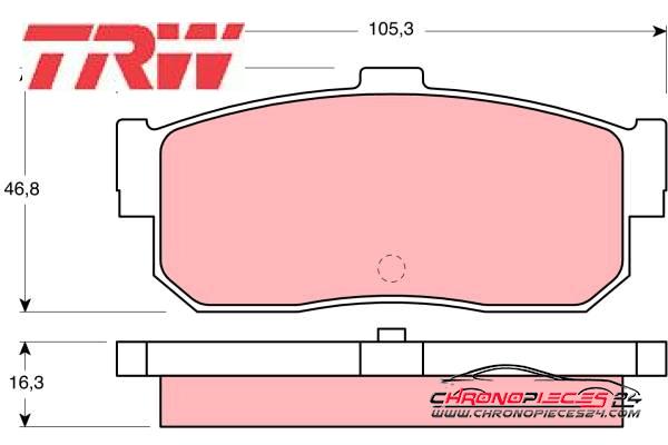 Achat de TRW GDB1172 Kit de plaquettes de frein, frein à disque pas chères