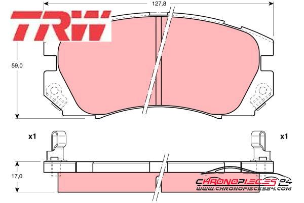 Achat de TRW GDB1179 Kit de plaquettes de frein, frein à disque pas chères