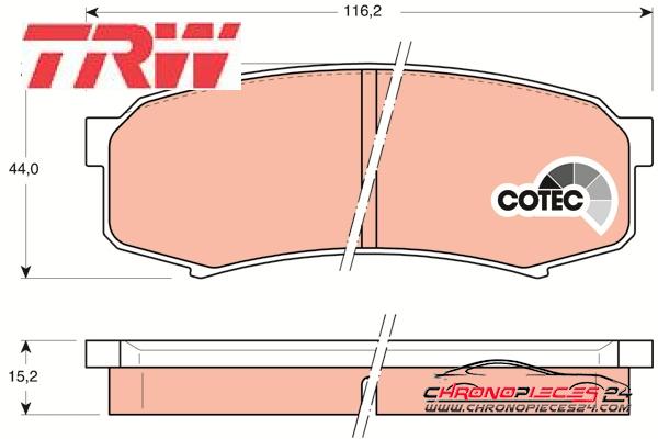 Achat de TRW GDB1182 Kit de plaquettes de frein, frein à disque pas chères