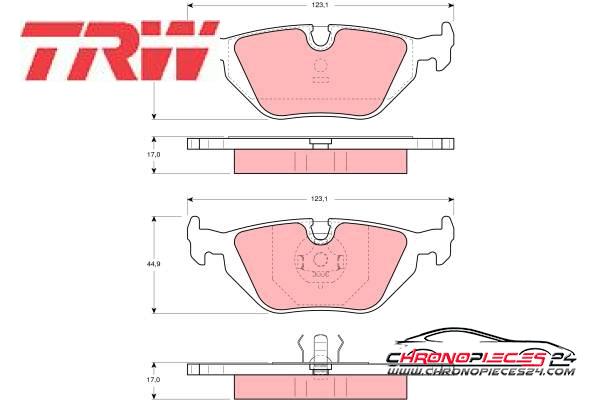 Achat de TRW GDB1189 Kit de plaquettes de frein, frein à disque pas chères