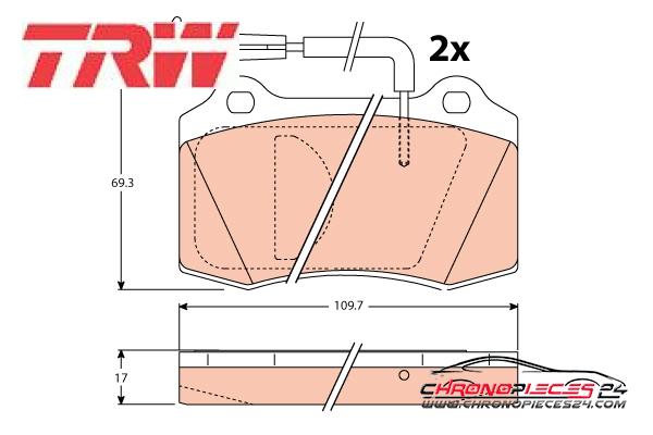 Achat de TRW GDB1191 Kit de plaquettes de frein, frein à disque pas chères