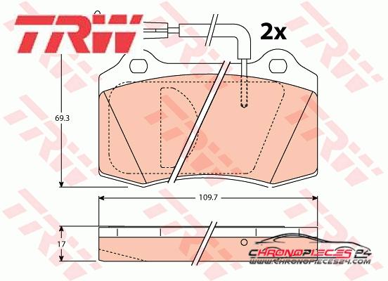 Achat de TRW GDB1191 Kit de plaquettes de frein, frein à disque pas chères