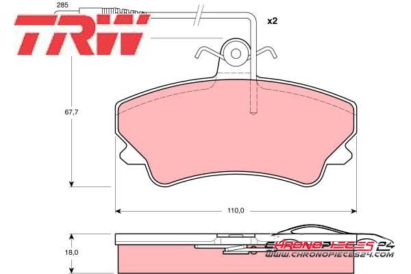 Achat de TRW GDB1203 Kit de plaquettes de frein, frein à disque pas chères