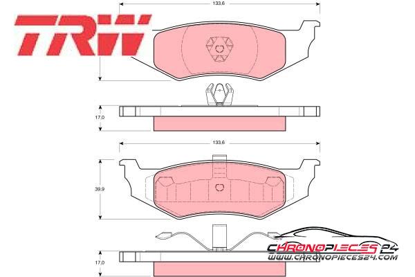 Achat de TRW GDB1234 Kit de plaquettes de frein, frein à disque pas chères