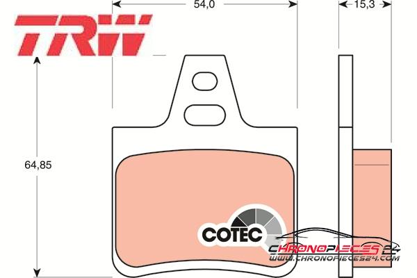 Achat de TRW GDB1247 Kit de plaquettes de frein, frein à disque pas chères