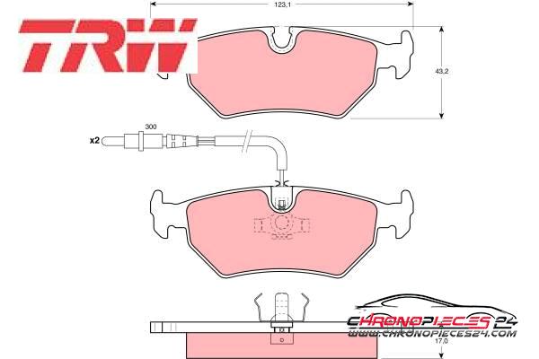 Achat de TRW GDB1258 Kit de plaquettes de frein, frein à disque pas chères