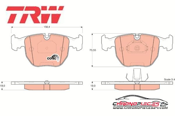 Achat de TRW GDB1261 Kit de plaquettes de frein, frein à disque pas chères