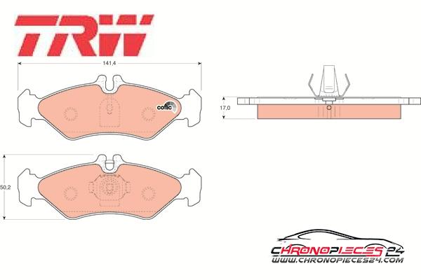 Achat de TRW GDB1262 Kit de plaquettes de frein, frein à disque pas chères