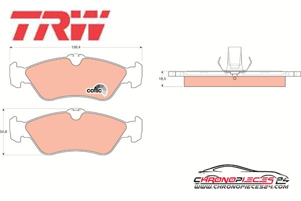 Achat de TRW GDB1263 Kit de plaquettes de frein, frein à disque pas chères