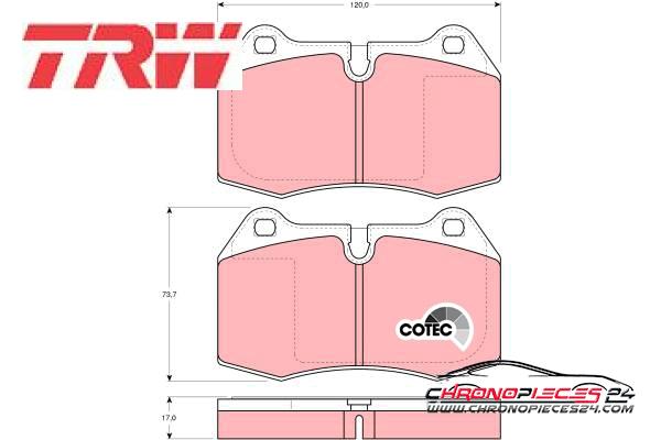 Achat de TRW GDB1269 Kit de plaquettes de frein, frein à disque pas chères