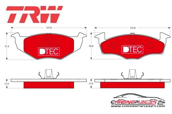 Achat de TRW GDB1274DTE Kit de plaquettes de frein, frein à disque pas chères