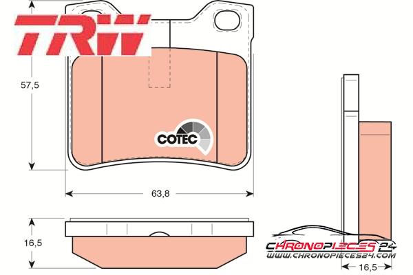 Achat de TRW GDB1276 Kit de plaquettes de frein, frein à disque pas chères