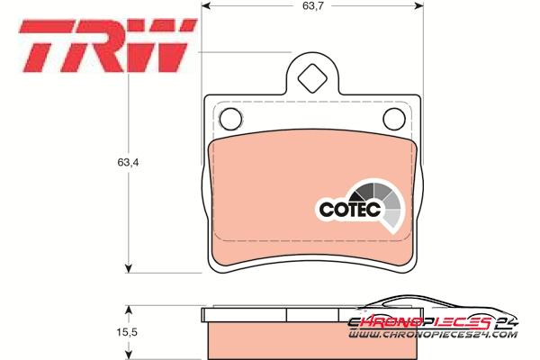 Achat de TRW GDB1283 Kit de plaquettes de frein, frein à disque pas chères