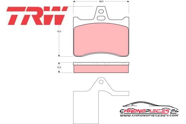 Achat de TRW GDB1284 Kit de plaquettes de frein, frein à disque pas chères