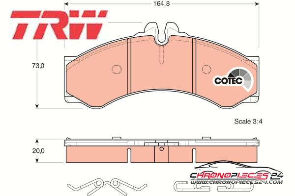 Achat de TRW GDB1288 Kit de plaquettes de frein, frein à disque pas chères