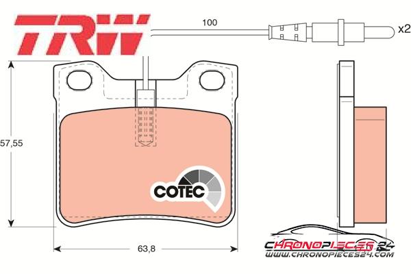 Achat de TRW GDB1289 Kit de plaquettes de frein, frein à disque pas chères