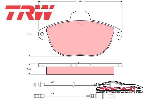 Achat de TRW GDB1301 Kit de plaquettes de frein, frein à disque pas chères