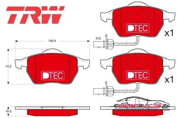 Achat de TRW GDB1307DTE Kit de plaquettes de frein, frein à disque pas chères