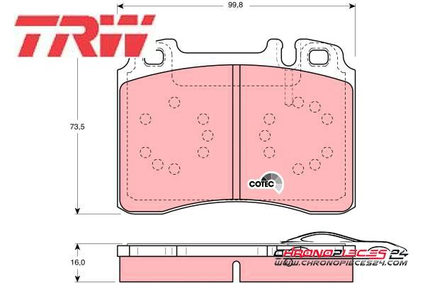 Achat de TRW GDB1318 Kit de plaquettes de frein, frein à disque pas chères