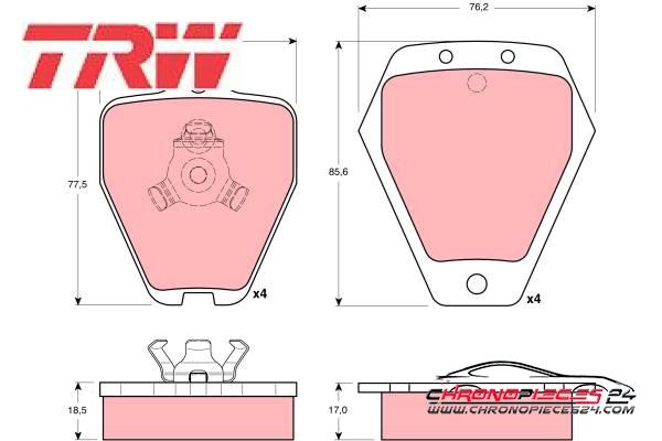 Achat de TRW GDB1323 Kit de plaquettes de frein, frein à disque pas chères