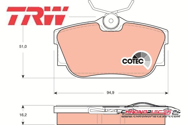 Achat de TRW GDB1325 Kit de plaquettes de frein, frein à disque pas chères