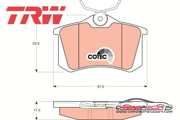 Achat de TRW GDB1330 Kit de plaquettes de frein, frein à disque pas chères