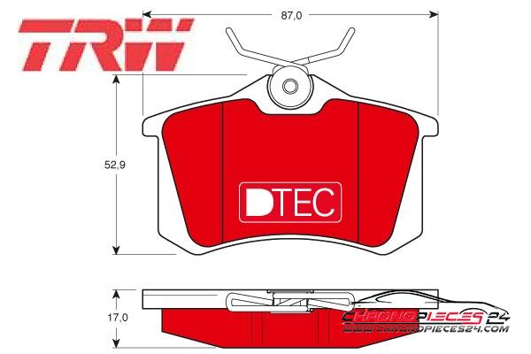 Achat de TRW GDB1330DTE Kit de plaquettes de frein, frein à disque pas chères