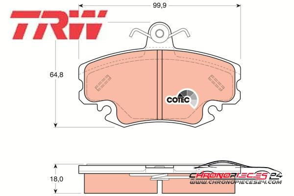 Achat de TRW GDB1332 Kit de plaquettes de frein, frein à disque pas chères