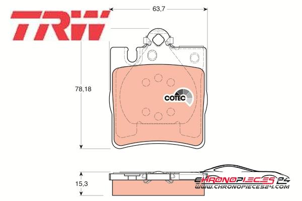 Achat de TRW GDB1334 Kit de plaquettes de frein, frein à disque pas chères