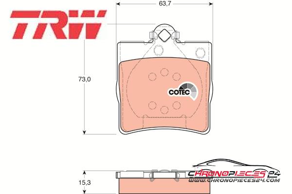 Achat de TRW GDB1335 Kit de plaquettes de frein, frein à disque pas chères