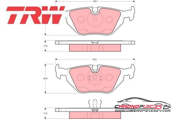 Achat de TRW GDB1343 Kit de plaquettes de frein, frein à disque pas chères