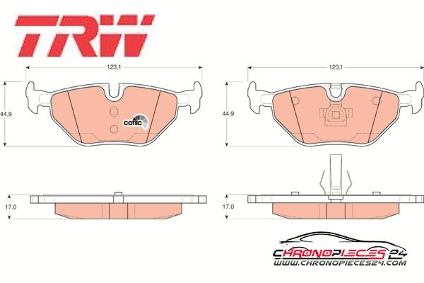 Achat de TRW GDB1344 Kit de plaquettes de frein, frein à disque pas chères