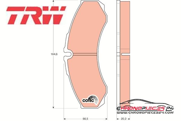 Achat de TRW GDB1345 Kit de plaquettes de frein, frein à disque pas chères