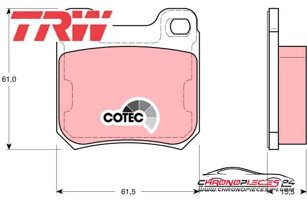 Achat de TRW GDB1346 Kit de plaquettes de frein, frein à disque pas chères