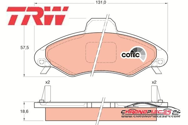 Achat de TRW GDB1349 Kit de plaquettes de frein, frein à disque pas chères