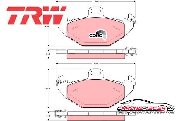 Achat de TRW GDB1353 Kit de plaquettes de frein, frein à disque pas chères