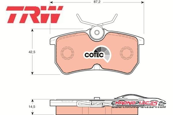 Achat de TRW GDB1354 Kit de plaquettes de frein, frein à disque pas chères