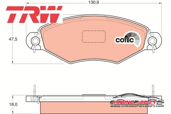 Achat de TRW GDB1361 Kit de plaquettes de frein, frein à disque pas chères