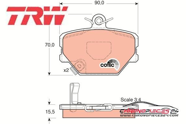 Achat de TRW GDB1365 Kit de plaquettes de frein, frein à disque pas chères