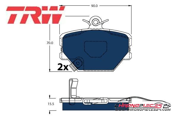 Achat de TRW GDB1365BTE Kit de plaquettes de frein, frein à disque pas chères