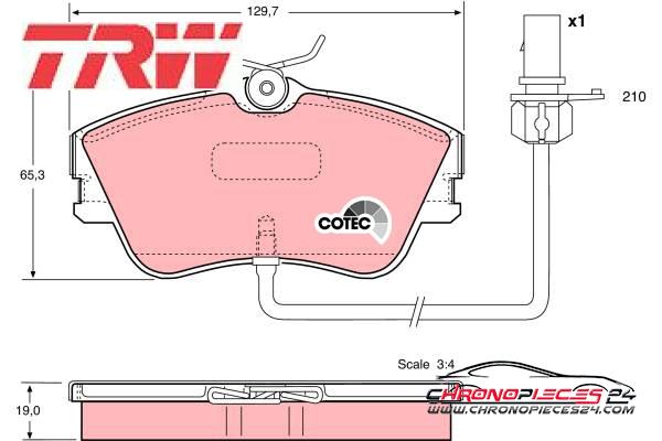 Achat de TRW GDB1367 Kit de plaquettes de frein, frein à disque pas chères