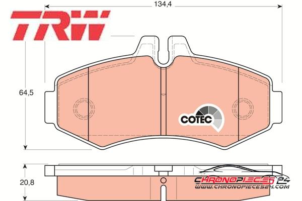 Achat de TRW GDB1373 Kit de plaquettes de frein, frein à disque pas chères