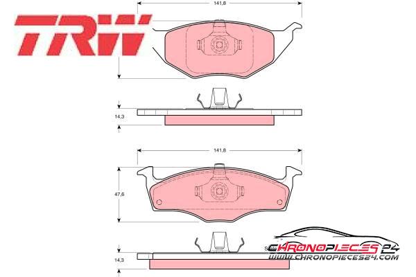 Achat de TRW GDB1375 Kit de plaquettes de frein, frein à disque pas chères